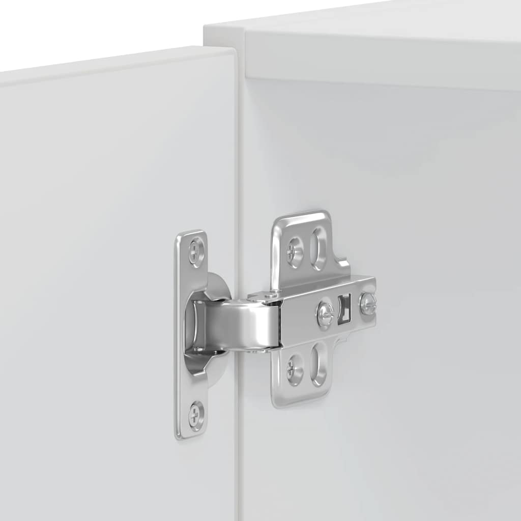 Armários forno 2pcs Kalmar derivados de madeira branco brilhante