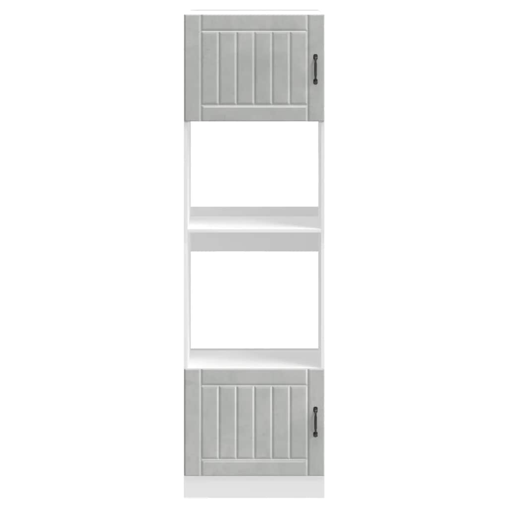 Armários forno 2pcs Lucca derivados madeira cinzento cimento