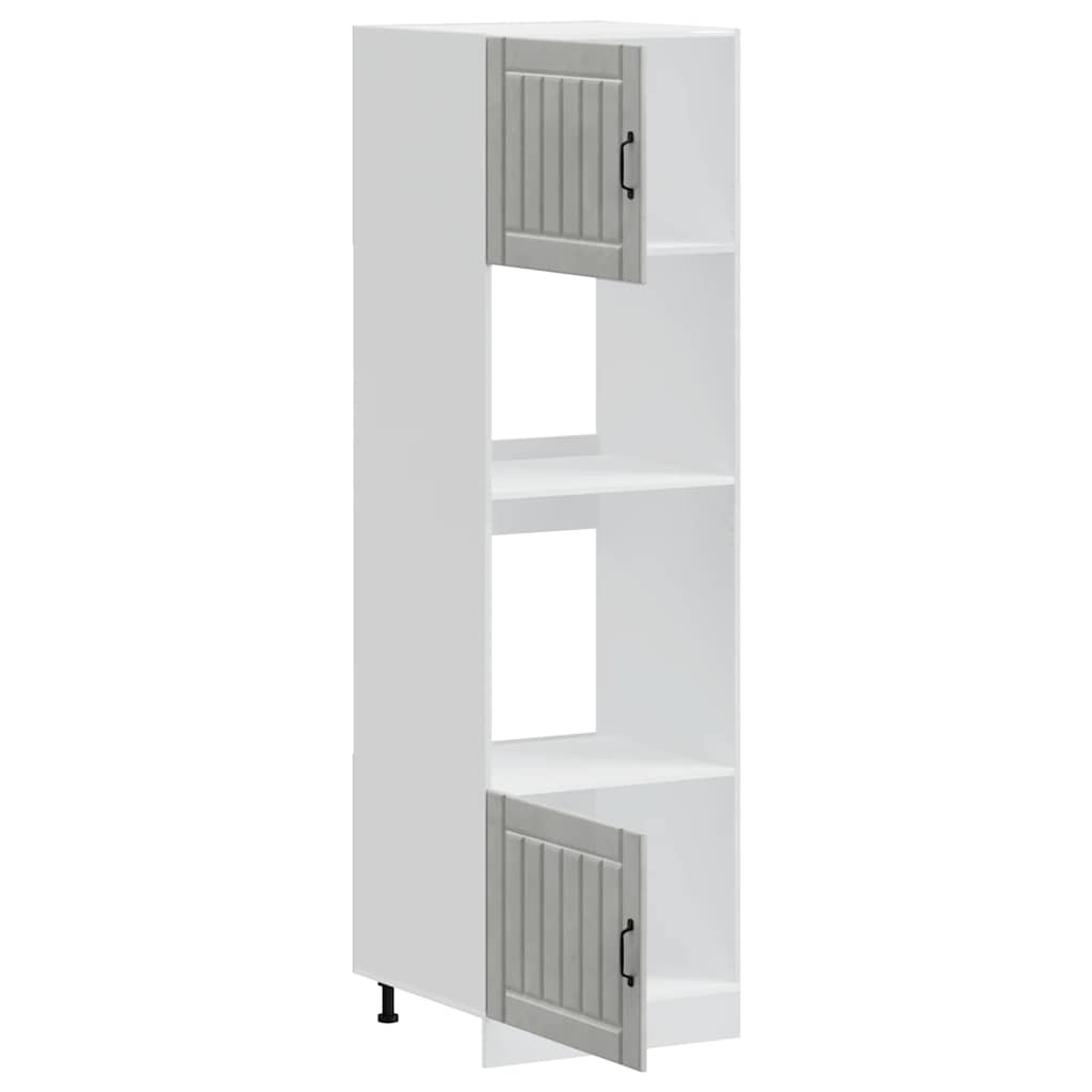 Armários forno 2pcs Lucca derivados madeira cinzento cimento