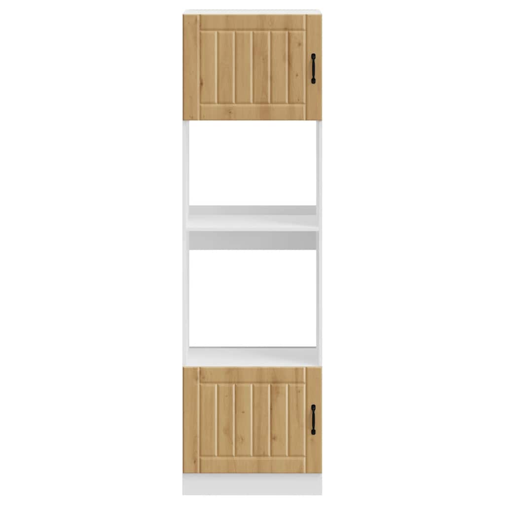 Armários forno 2pcs Lucca derivados madeira carvalho artisiano