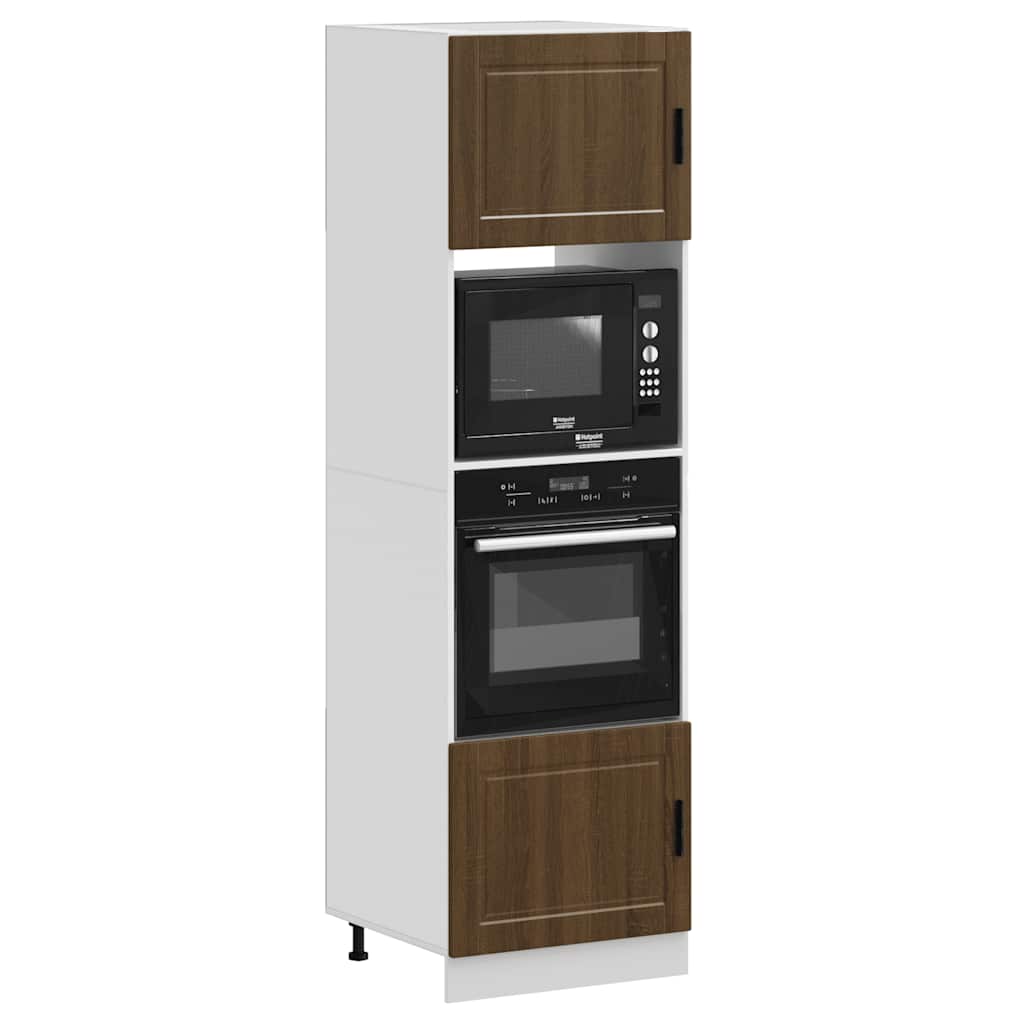 Armários forno 2 pcs Porto derivados madeira carvalho castanho