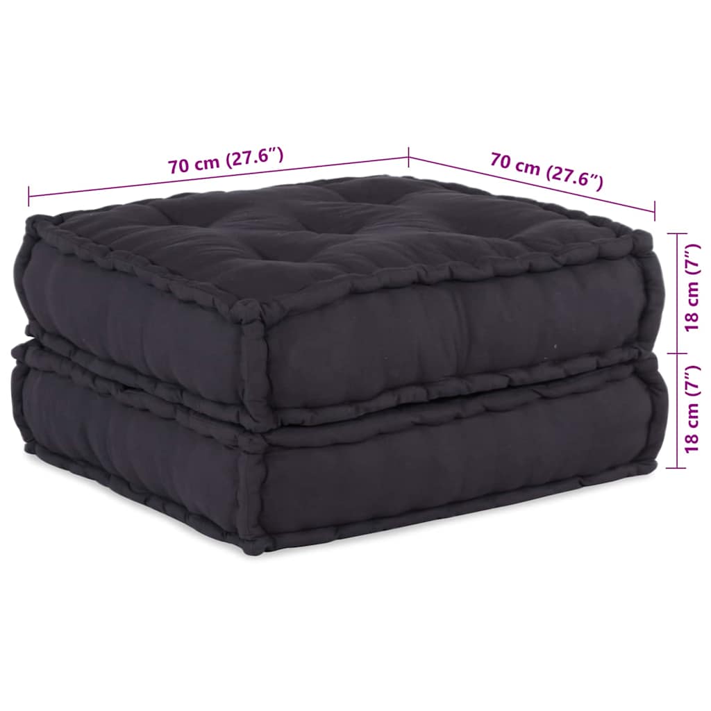 Sofá Modular Manual 2 pcs Antracite 70 x 70 x 36 cm tecido