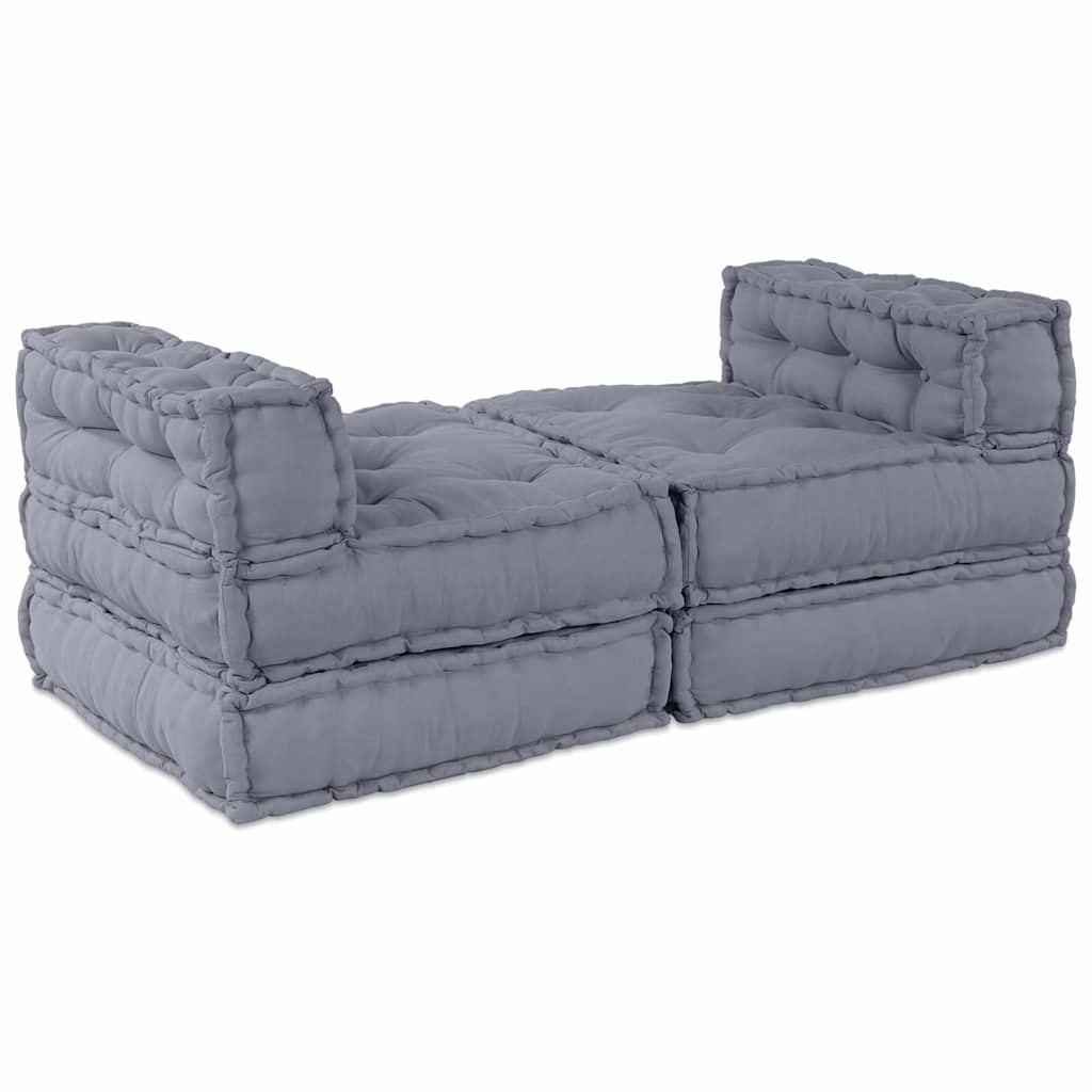 Sofá Modular Manual 4 pcs Cinzeto 70 x 70 x 56 cm tecido