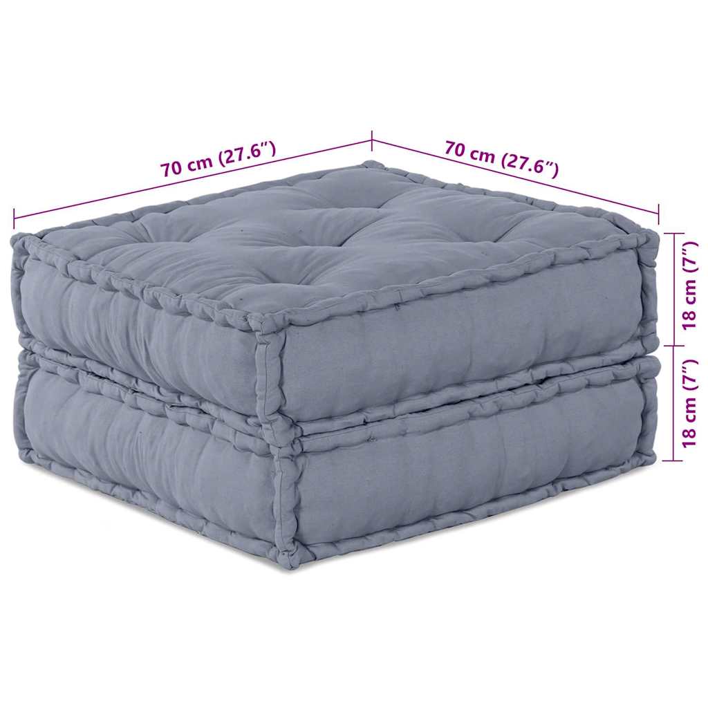 Sofá Modular Manual 2 pcs Cinzeto 70 x 70 x 36 cm tecido