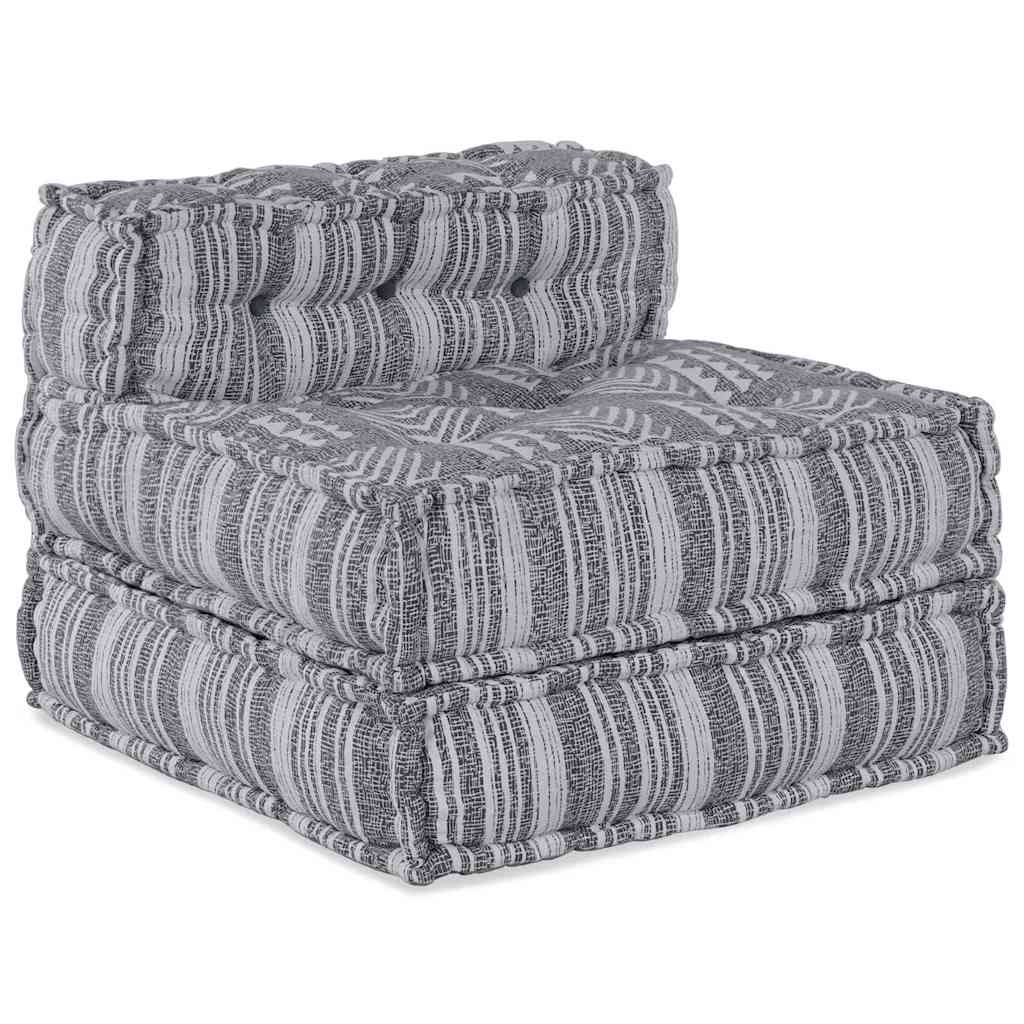 Sofá Modular Riscas 4 pcs Cinzento-claro 70 x 70 x 56 cm tecido