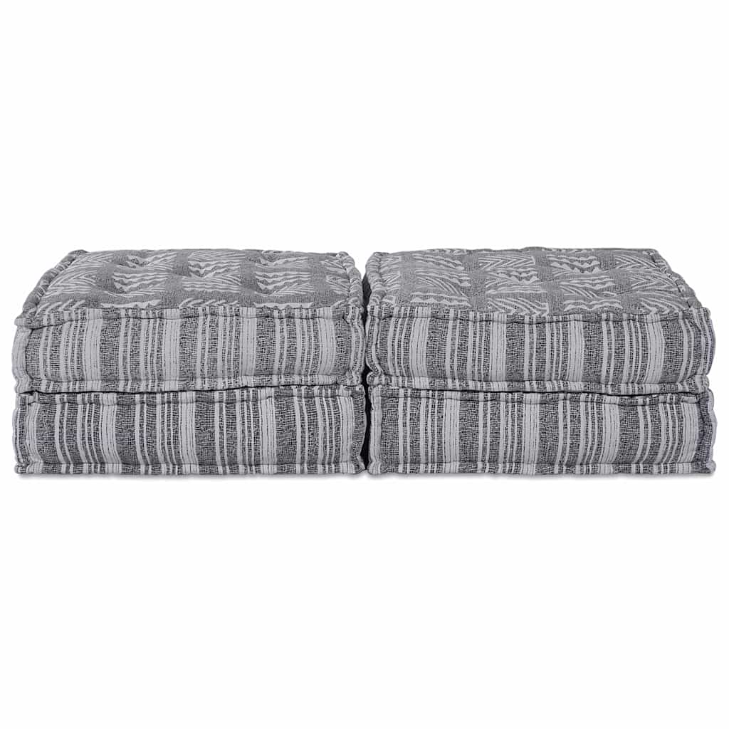 Sofá Modular Riscas 2 pcs Cinzento-claro 70 x 70 x 36 cm tecido