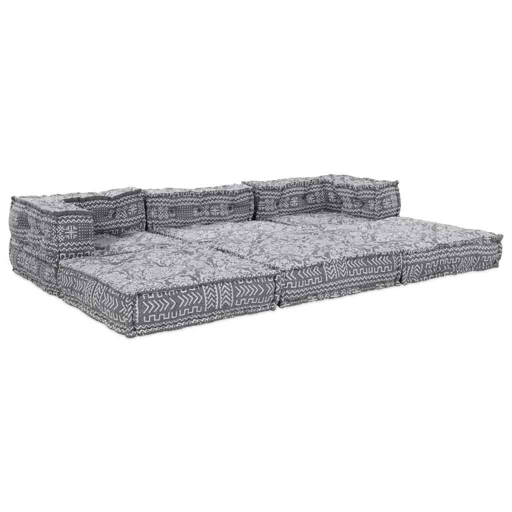 Sofá Modular Manual 3 pcs Cinzento-claro 70 x 70 x 56 cm tecido