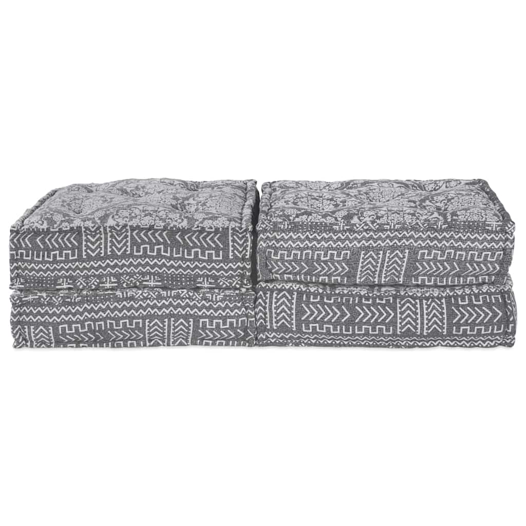 Sofá Modular Manual 2 pcs Cinzento-claro 70 x 70 x 36 cm tecido
