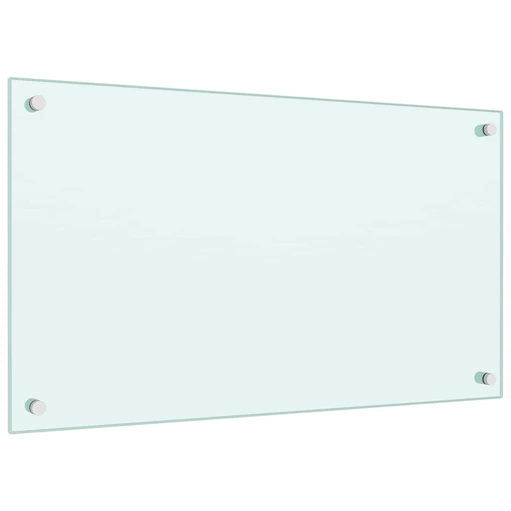 Painéis anti-salpicos de cozinha 2 pcs vidro temperado branco