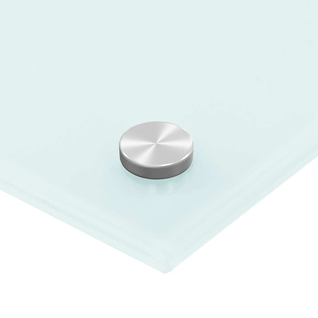Painéis anti-salpicos de cozinha 2 pcs vidro temperado branco