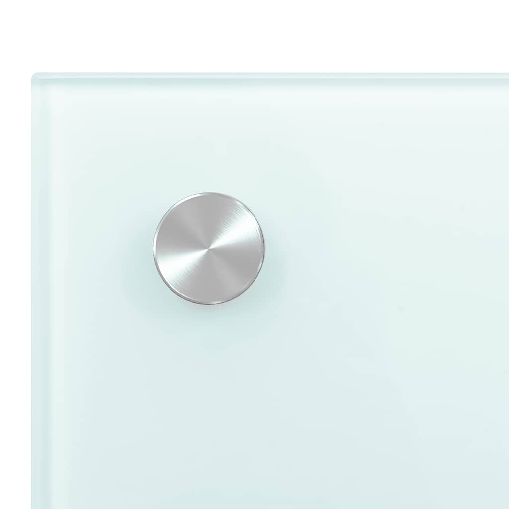 Painéis anti-salpicos de cozinha 2 pcs vidro temperado branco