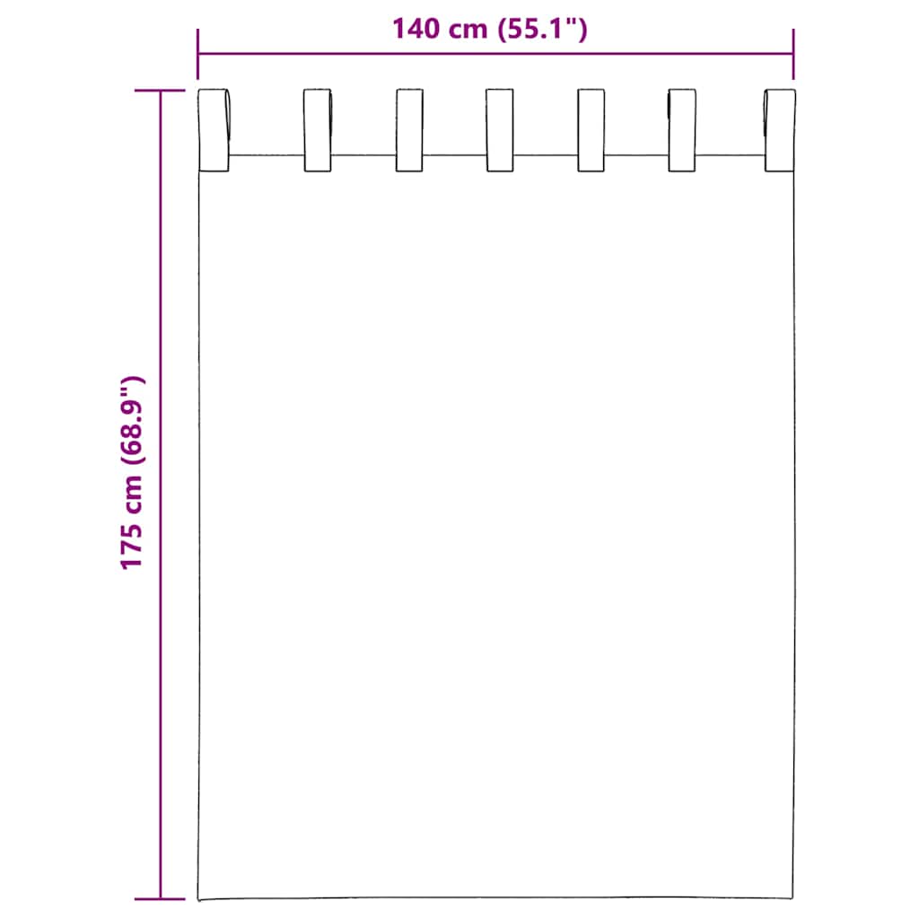 Cortinas de voile com laços 2 pcs turquesa 140x175 cm