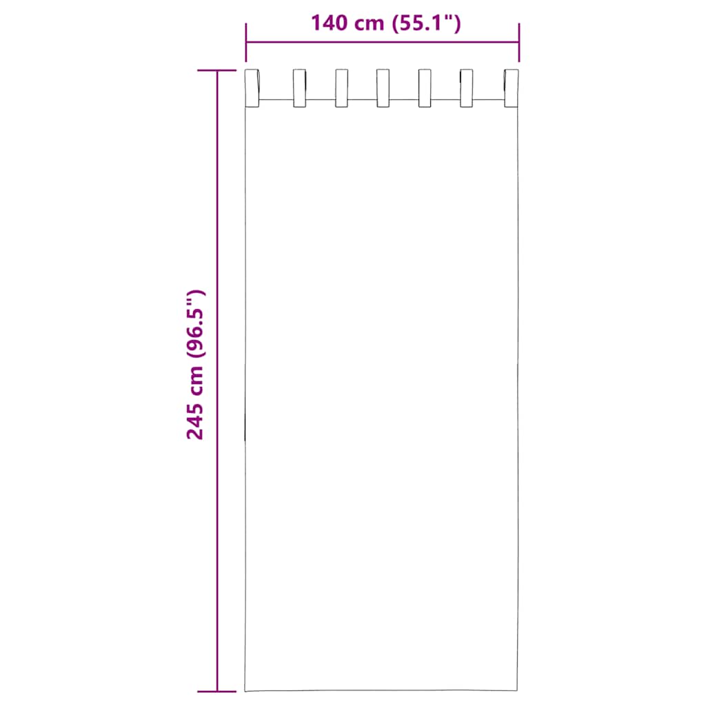 Cortinas de voile com laços 2 pcs turquesa 140x245 cm