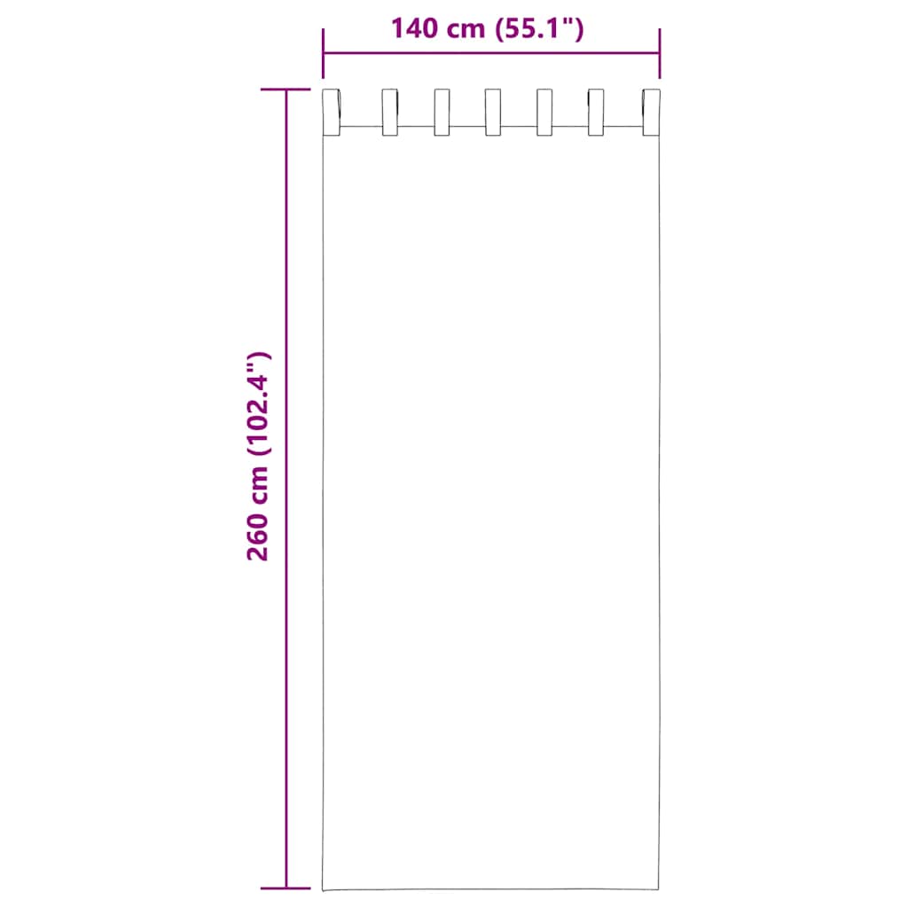 Cortinas de voile com laços 2 pcs turquesa 140x260 cm
