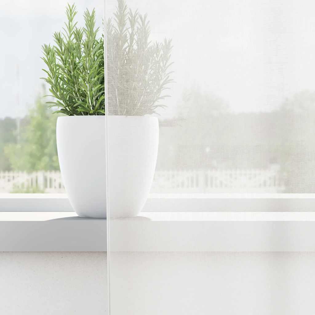 Cortinas de voile com laços 2 pcs branco 140x140 cm