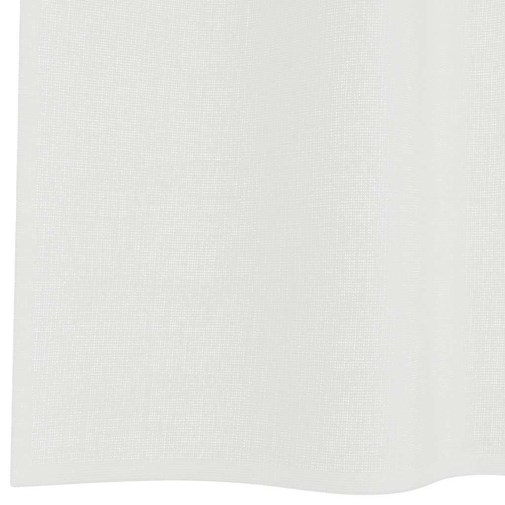 Cortinas de voile com laços 2 pcs branco 140x140 cm
