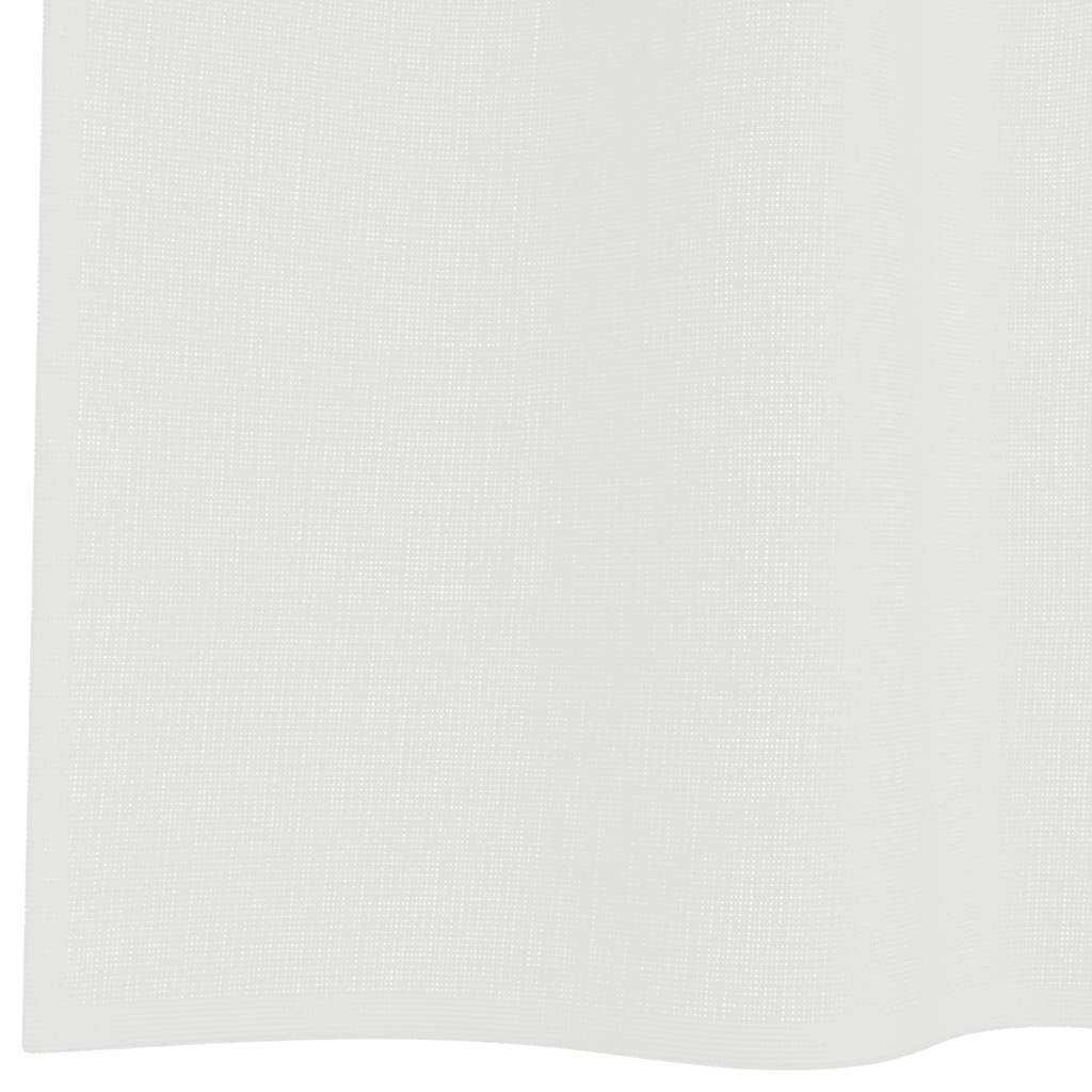 Cortinas de voile com laços 2 pcs branco 140x175 cm