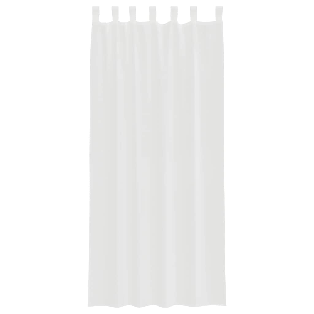 Cortinas de voile com laços 2 pcs branco 140x245 cm