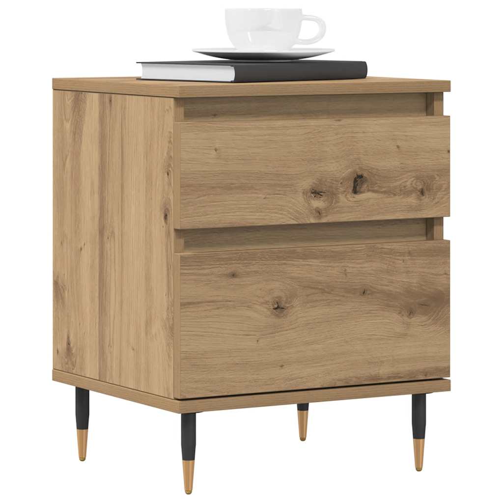 Mesa cabeceira 40x35x50 cm derivados madeira carvalho artisiano