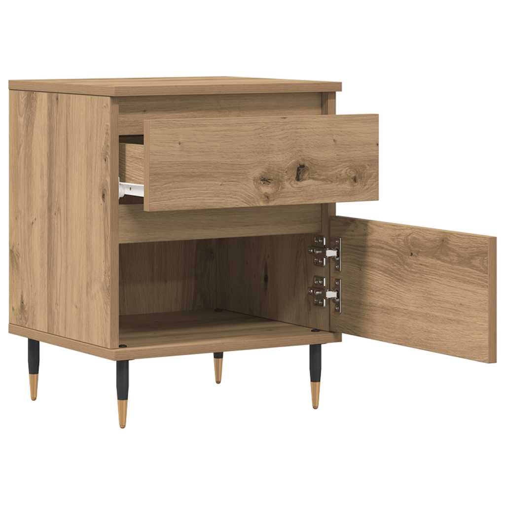 Mesa cabeceira 40x35x50 cm derivados madeira carvalho artisiano