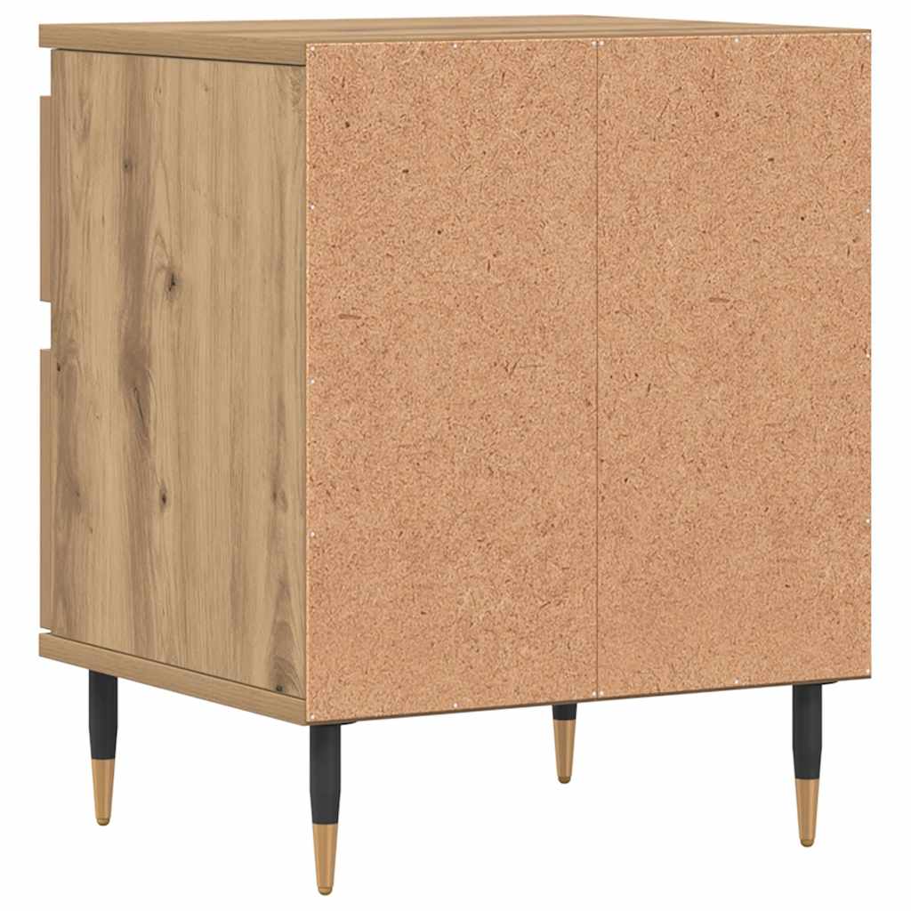 Mesa cabeceira 40x35x50 cm derivados madeira carvalho artisiano