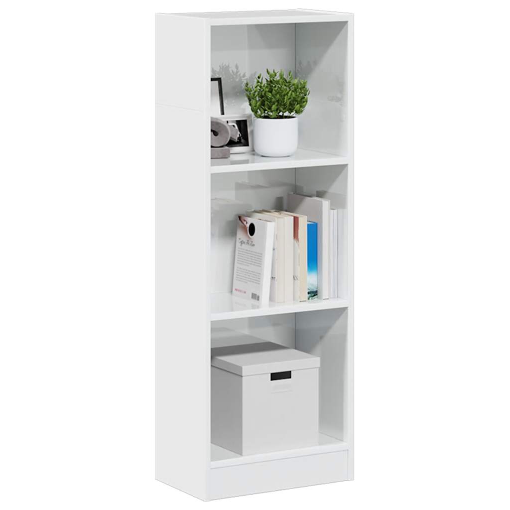Estante 40x24x109 cm derivados de madeira branco brilhante