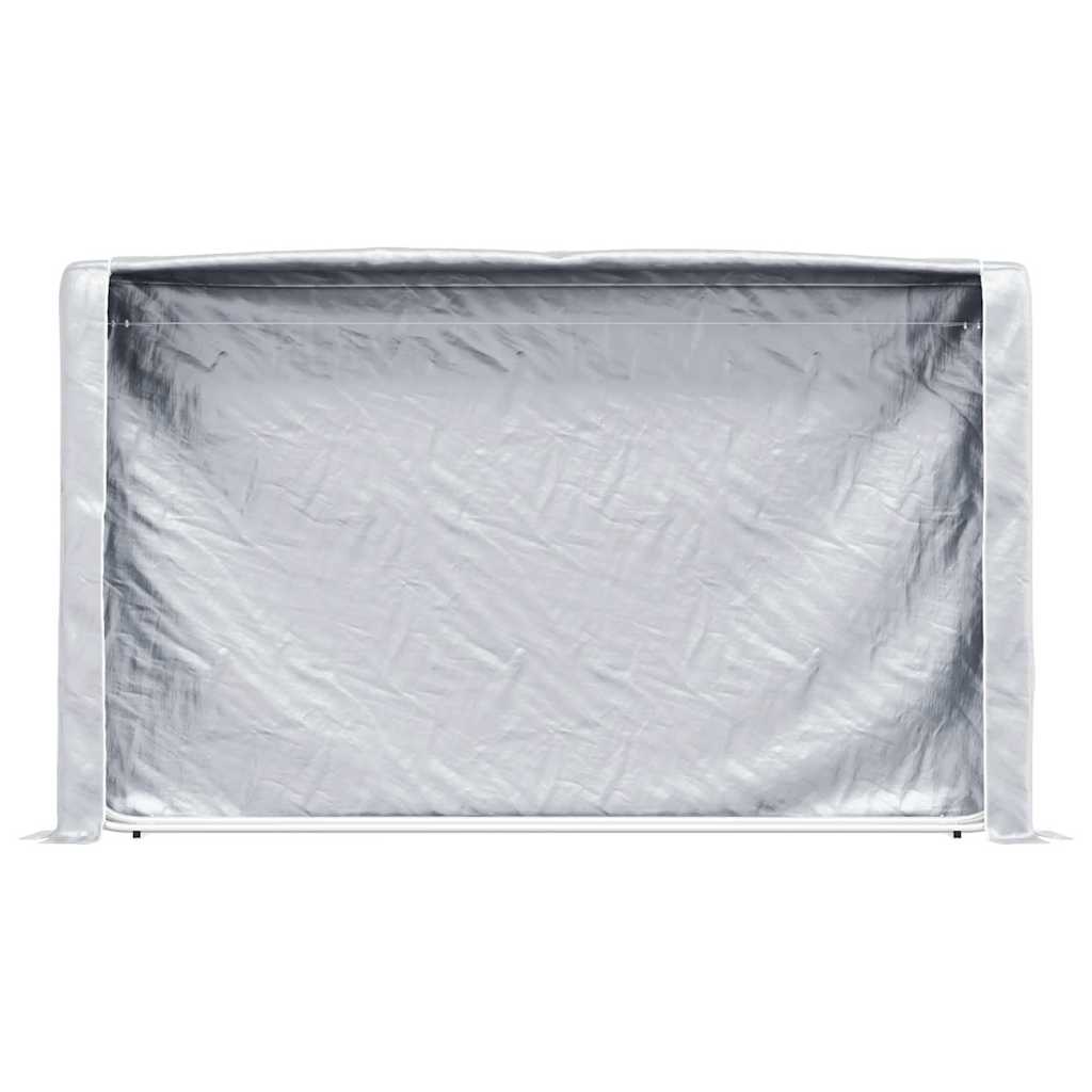 Rack de lenha com tampa de chuva 250x25x150 cm aço galvanizado