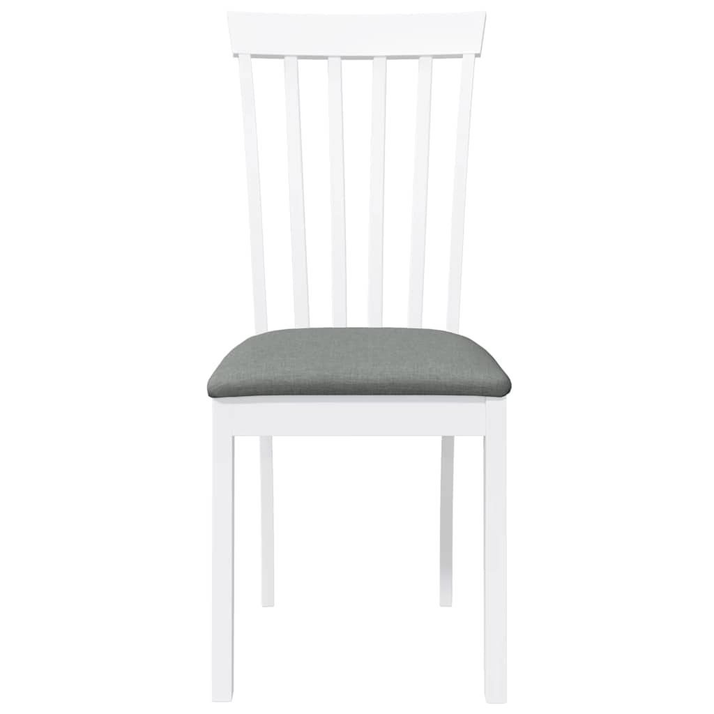 Cadeiras de jantar com almofadões 2 pcs madeira maciça branco