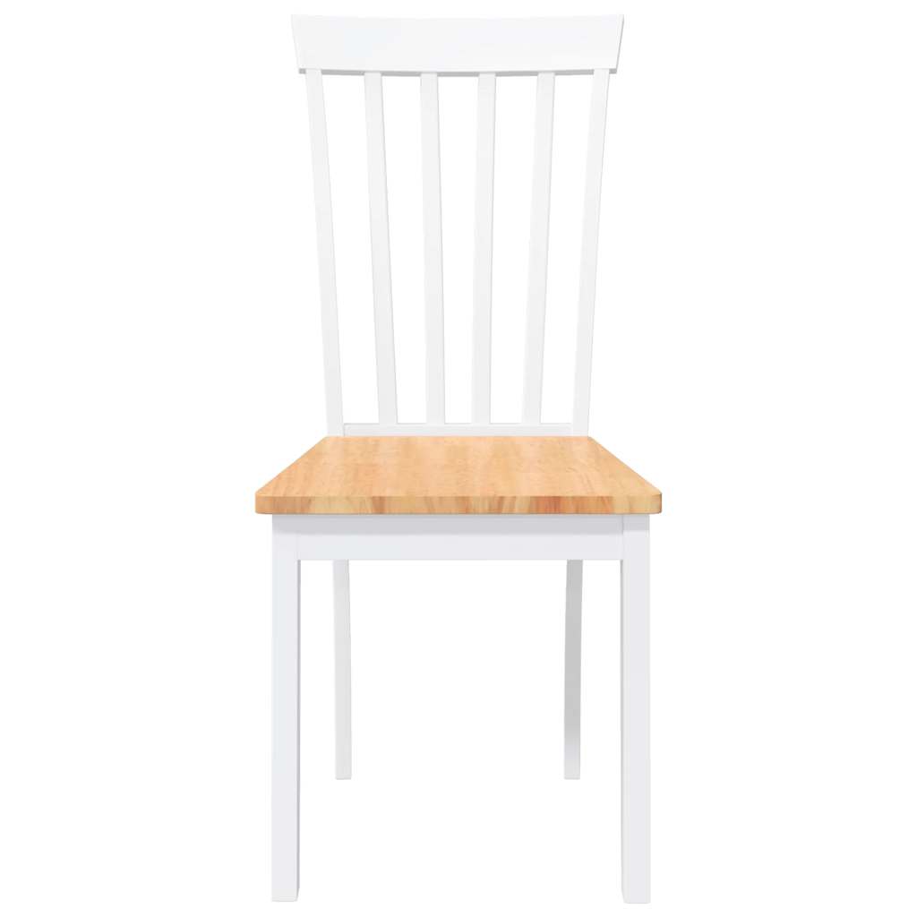 Cadeiras de jantar 2 pcs madeira de seringueira maciça branco