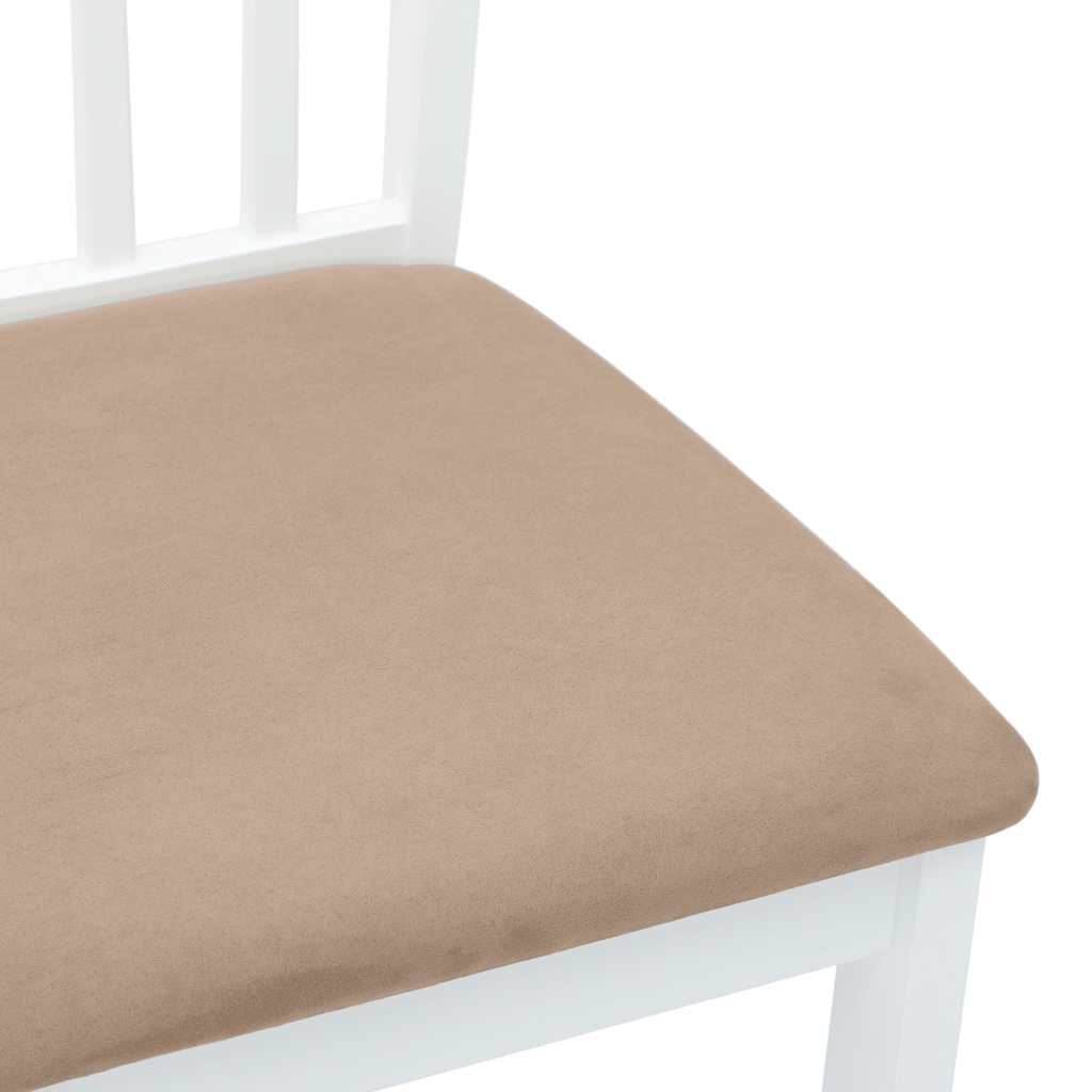 Cadeiras de jantar com almofadões 2 pcs madeira maciça branco