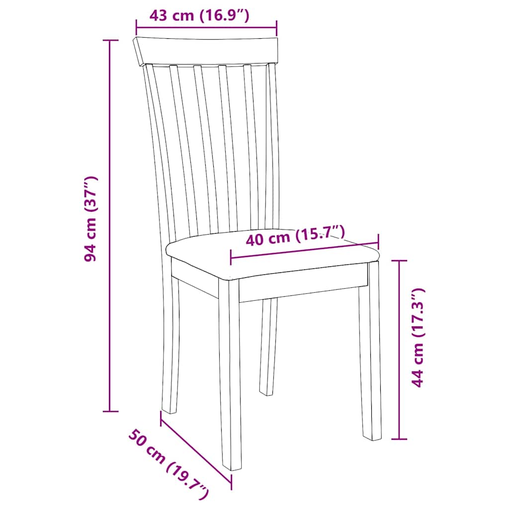 Cadeiras de jantar com almofadões 2 pcs madeira maciça branco