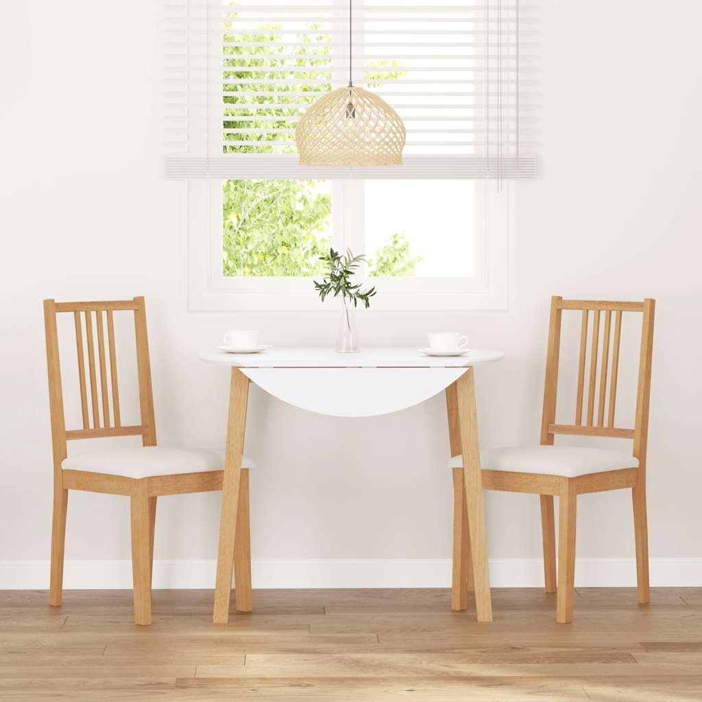 Cadeiras de jantar com almofadões 2 pcs madeira maciça natural
