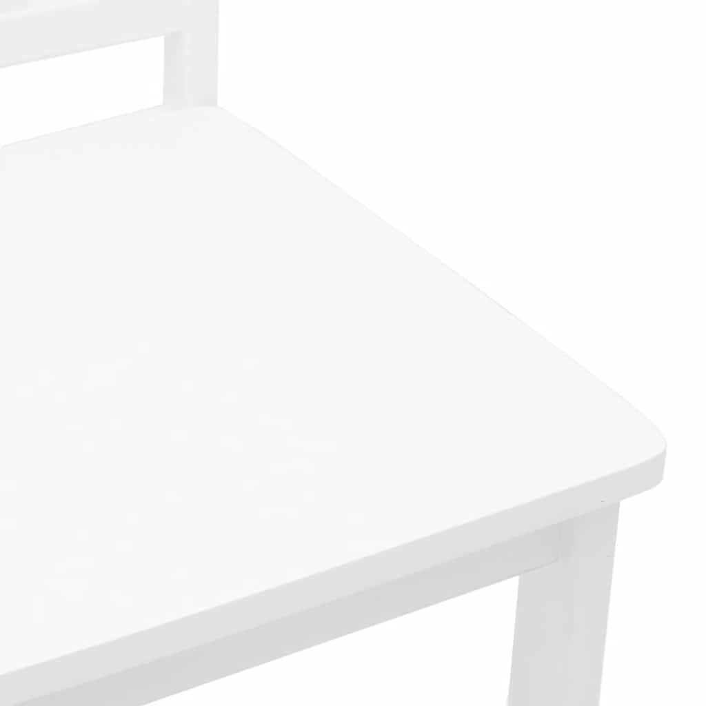 Cadeiras de jantar 2 pcs madeira de seringueira maciça branco
