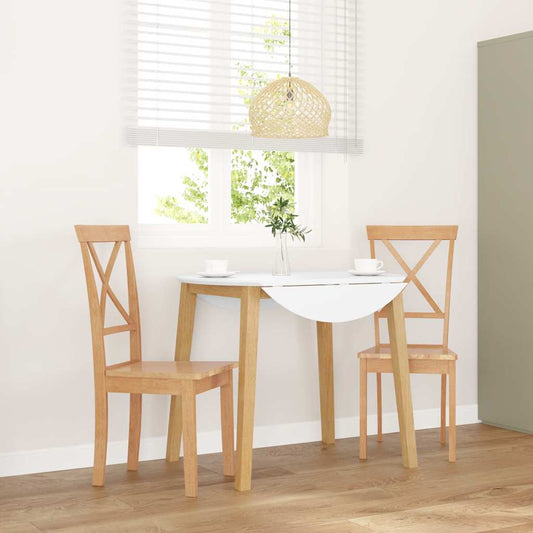 Cadeiras de jantar 2 pcs madeira de seringueira maciça