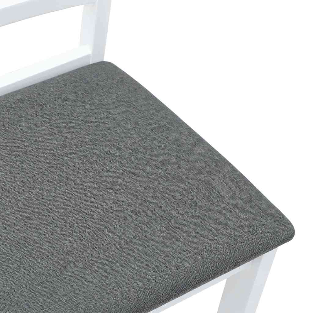 Cadeiras de jantar com almofadões 2 pcs madeira maciça branco