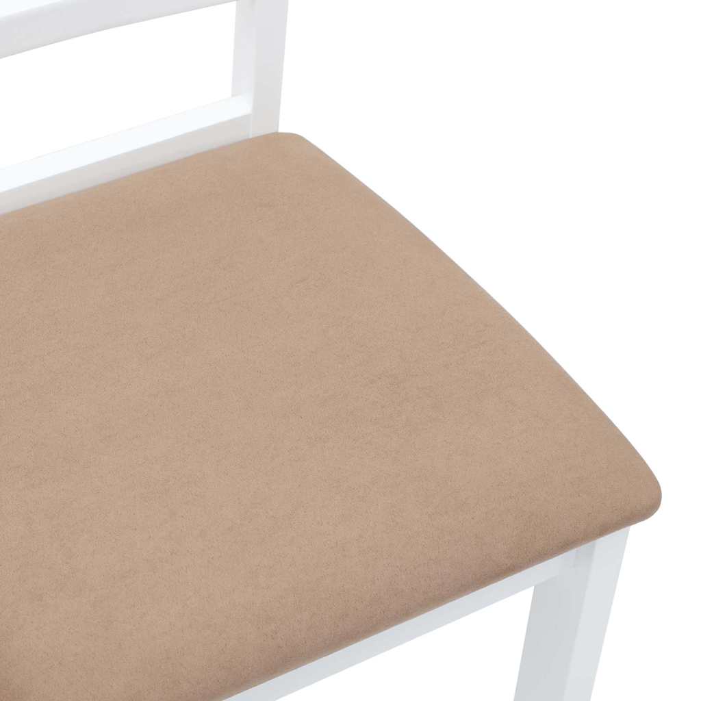 Cadeiras de jantar com almofadões 2 pcs madeira maciça branco
