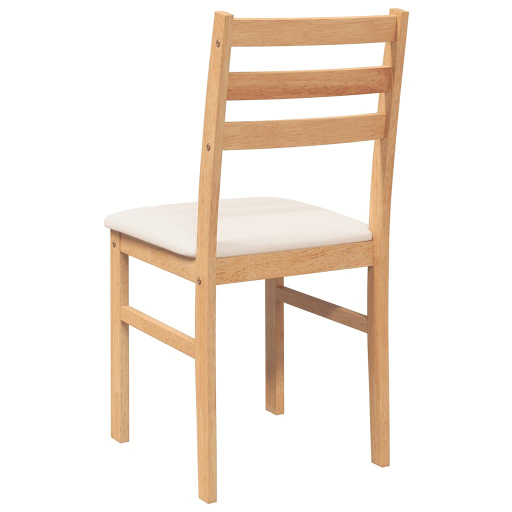Cadeiras de jantar com almofadões 2 pcs madeira maciça