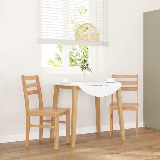 Cadeiras de jantar 2 pcs madeira de seringueira maciça