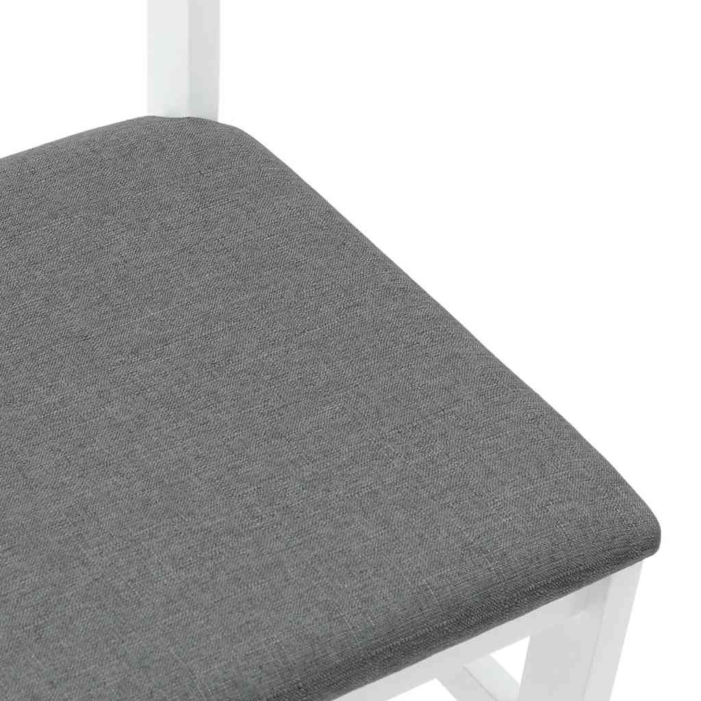 Cadeiras de jantar com almofadões 2 pcs madeira maciça branco