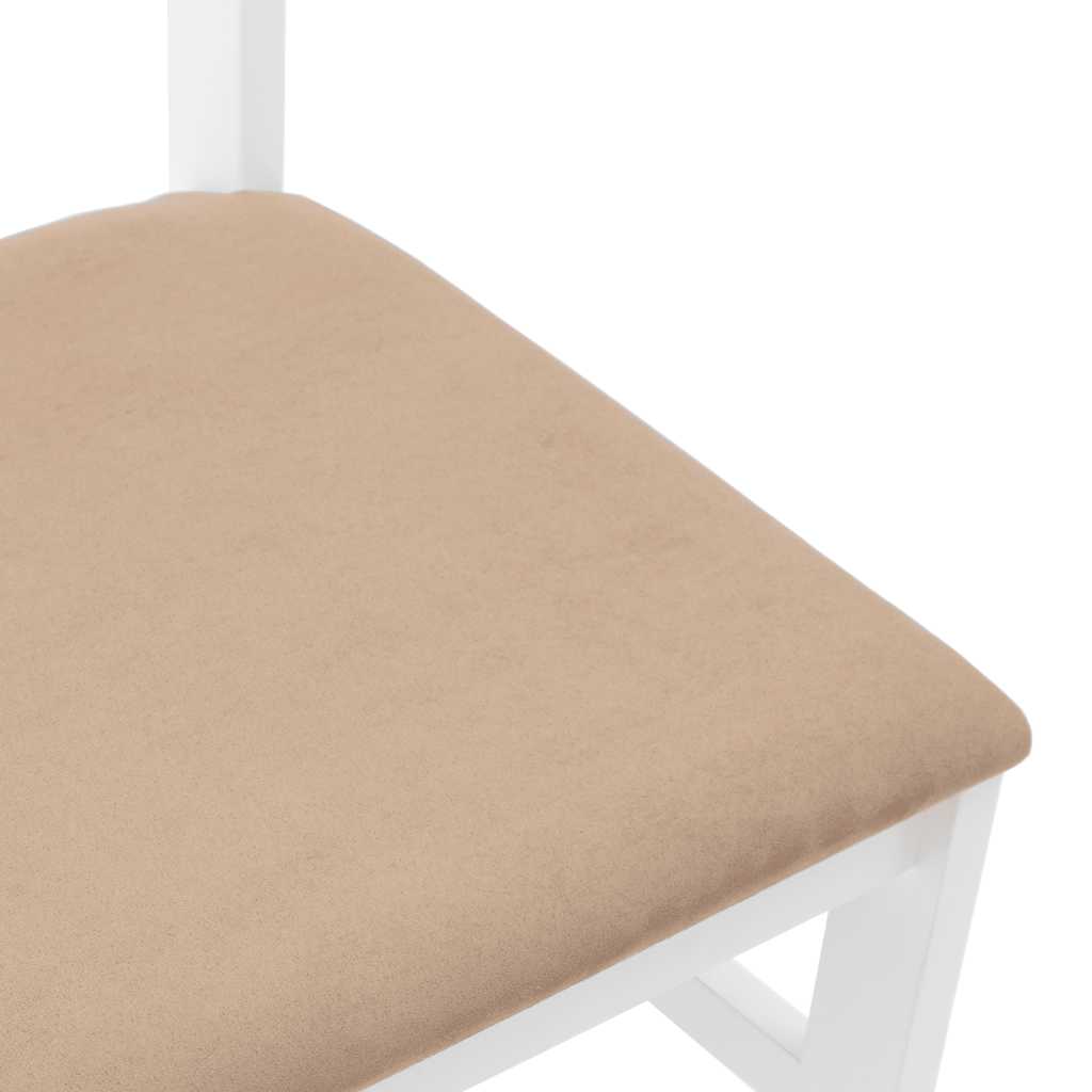 Cadeiras de jantar com almofadões 2 pcs madeira maciça branco