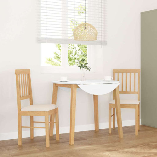 Cadeiras de jantar com almofadões 2 pcs madeira maciça