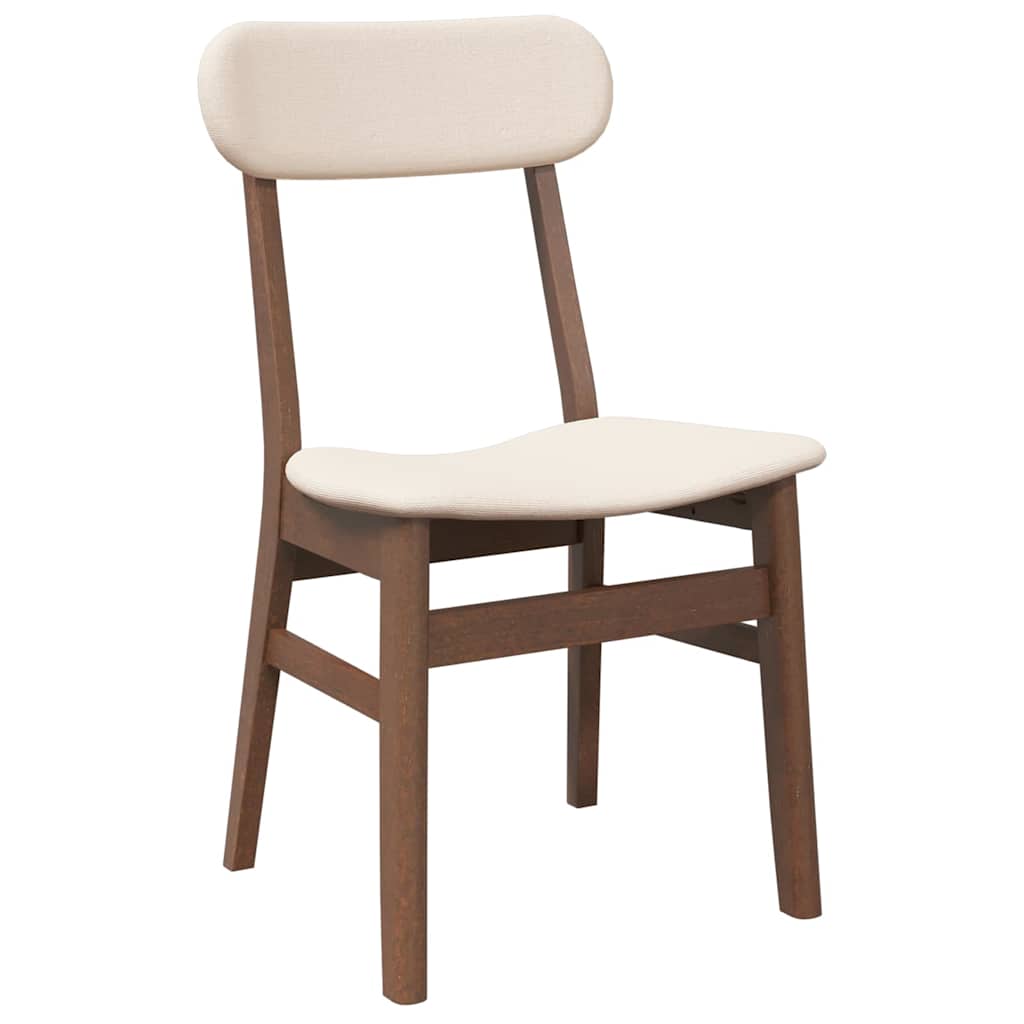Cadeiras de jantar com almofadões 2 pcs madeira maciça castanho