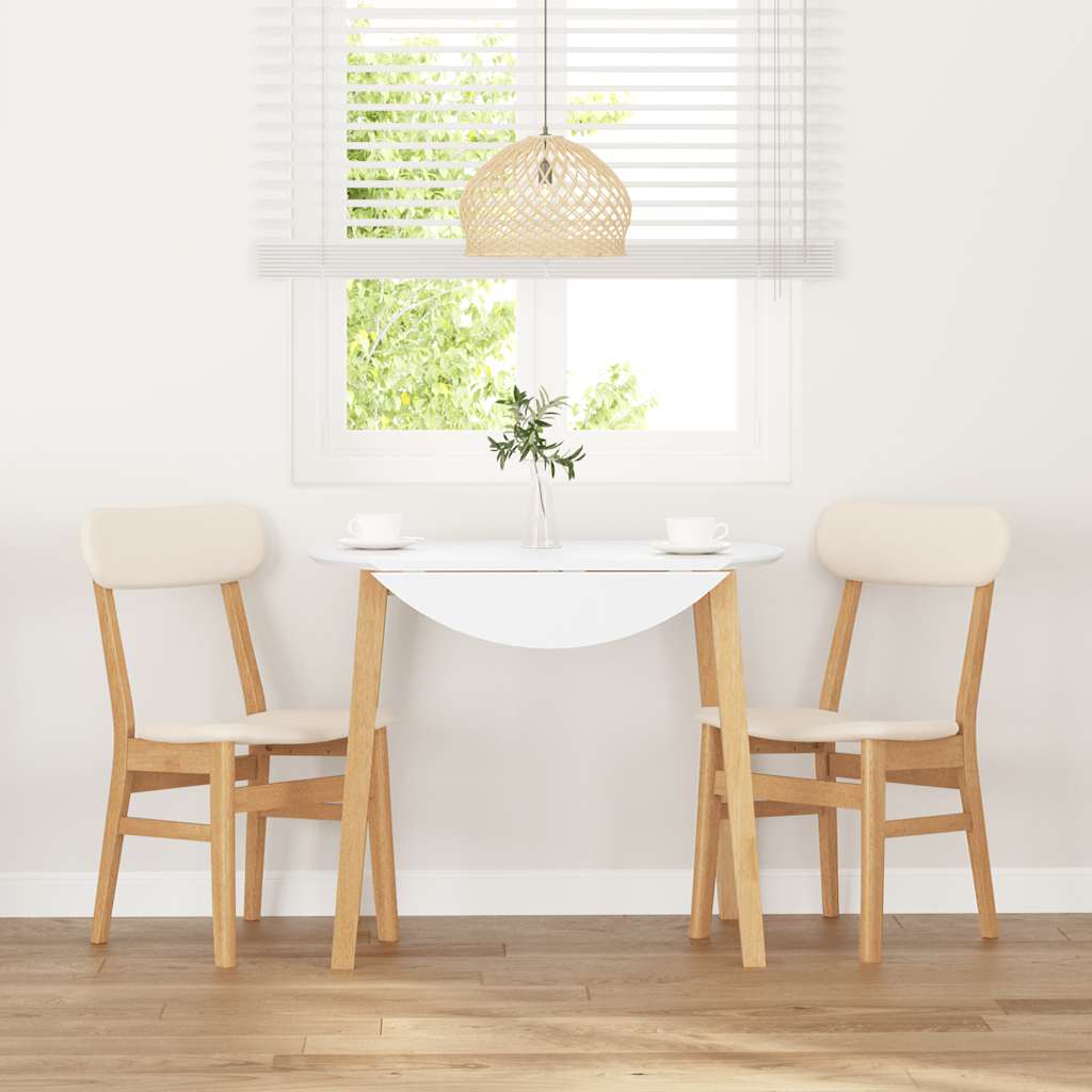 Cadeiras de jantar com almofadões 2 pcs madeira maciça
