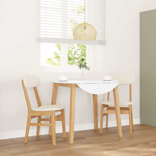 Cadeiras de jantar com almofadões 2 pcs madeira maciça