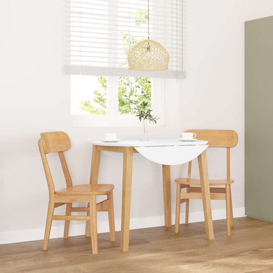 Cadeiras de jantar 2 pcs madeira de seringueira maciça