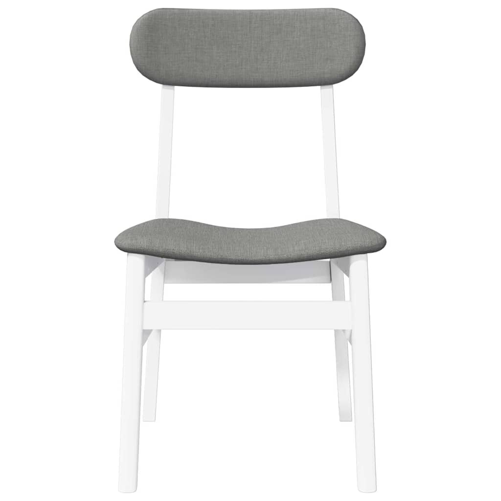Cadeiras de jantar com almofadões 2 pcs madeira maciça branco