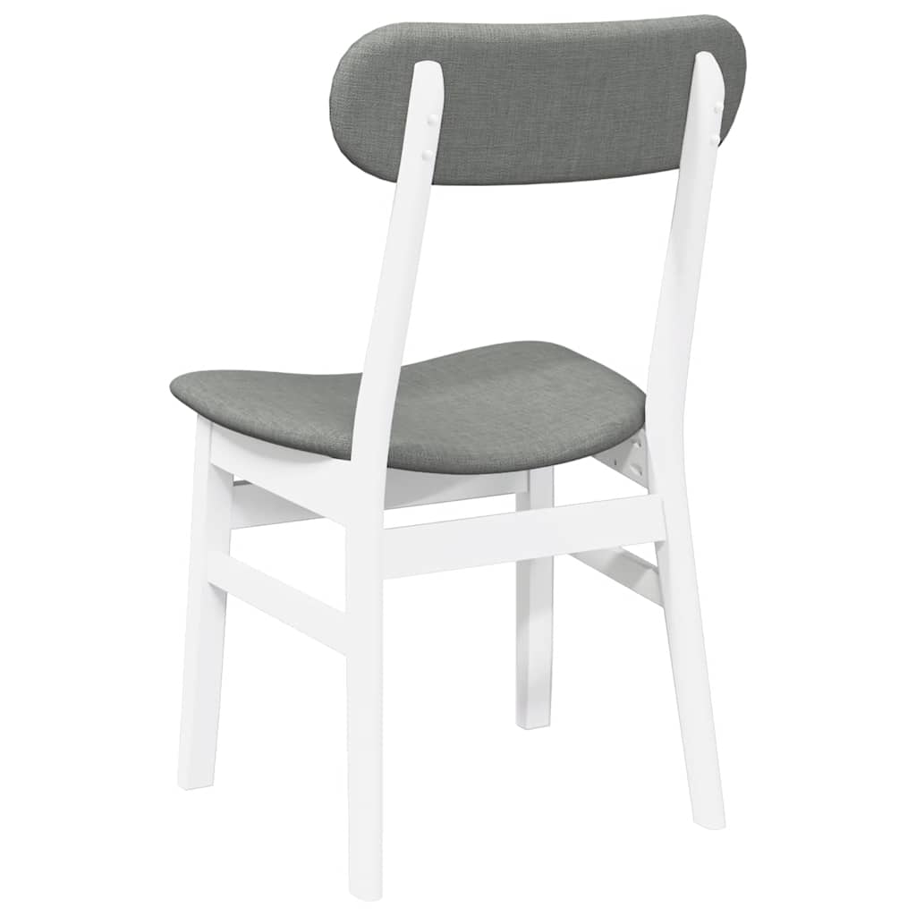 Cadeiras de jantar com almofadões 2 pcs madeira maciça branco