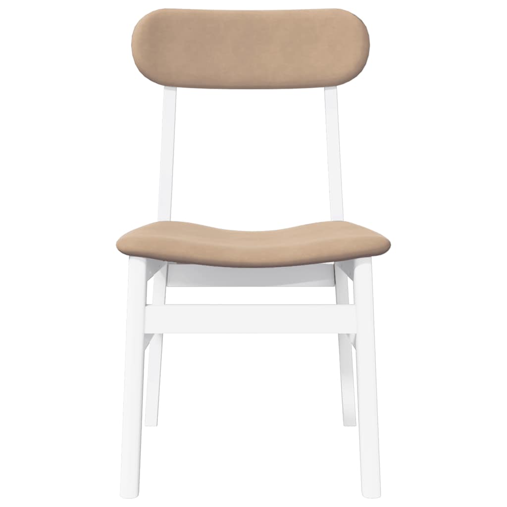 Cadeiras de jantar com almofadões 2 pcs madeira maciça branco