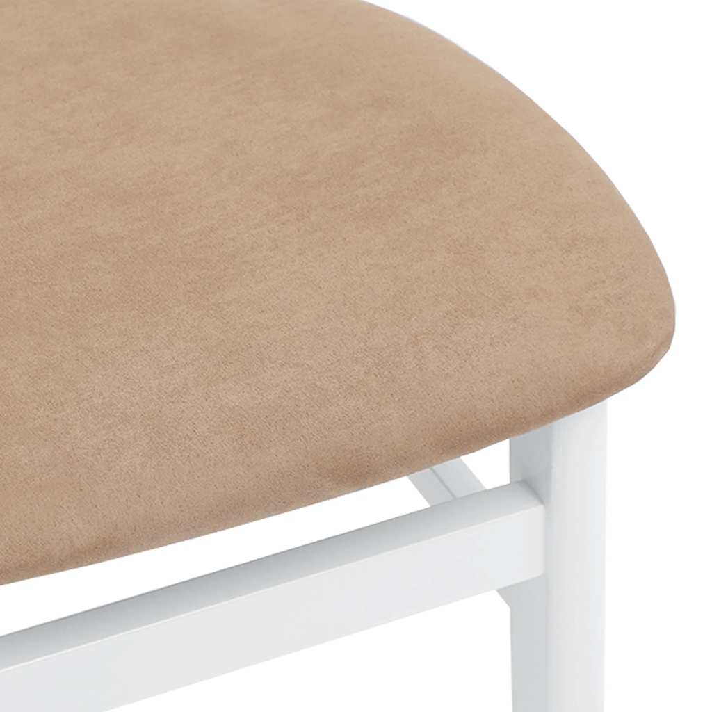 Cadeiras de jantar com almofadões 2 pcs madeira maciça branco