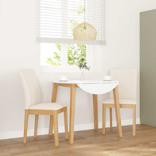 Cadeiras de jantar com almofadões 2 pcs madeira maciça